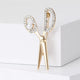 Scissors Alloy Rhinestone Brooch PA6123