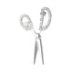 Scissors Alloy Rhinestone Brooch PA6123