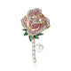 Rose Alloy Rhinestone Brooch PA6125
