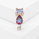 Cat Alloy Rhinestone Brooch PA6128