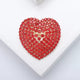 Heart Shape Alloy Rhinestone Brooch PA6140