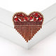 Heart Shape Alloy Rhinestone Brooch PA6142