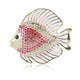 Fish Alloy Rhinestone Brooch PA6151