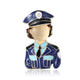 Police Alloy Rhinestone Brooch PA6175