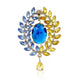 Water Droplets Alloy Rhinestone Brooch PA6193