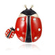 Ladybug Alloy Rhinestone Brooch PA6199