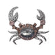 Crab Alloy Rhinestone Brooch PA6205