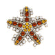 Starfish Alloy Rhinestone Brooch PA6208