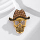 Skull Alloy Rhinestone Brooch PA6317