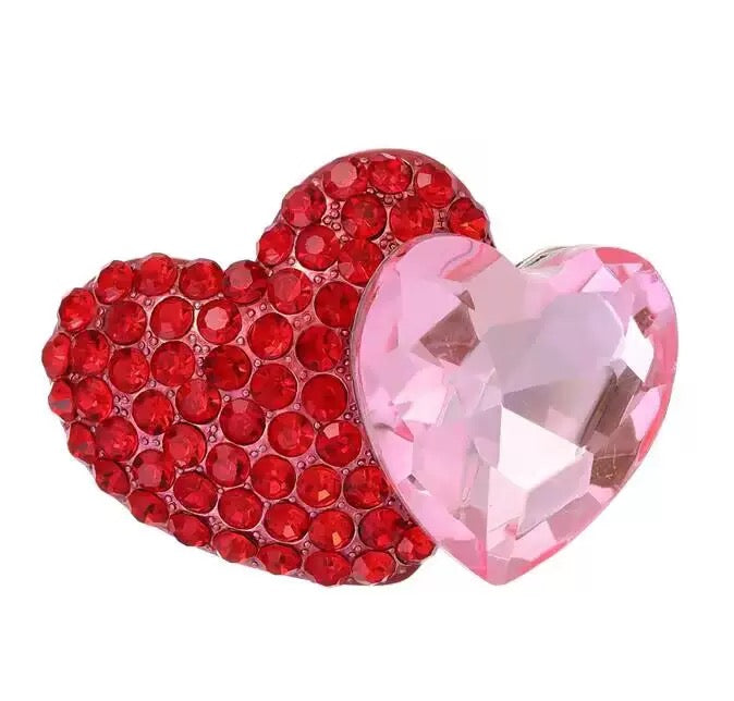 Heart Shape Alloy Rhinestone Brooch PA6326