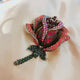 Rose Alloy Rhinestone Brooch PA6351