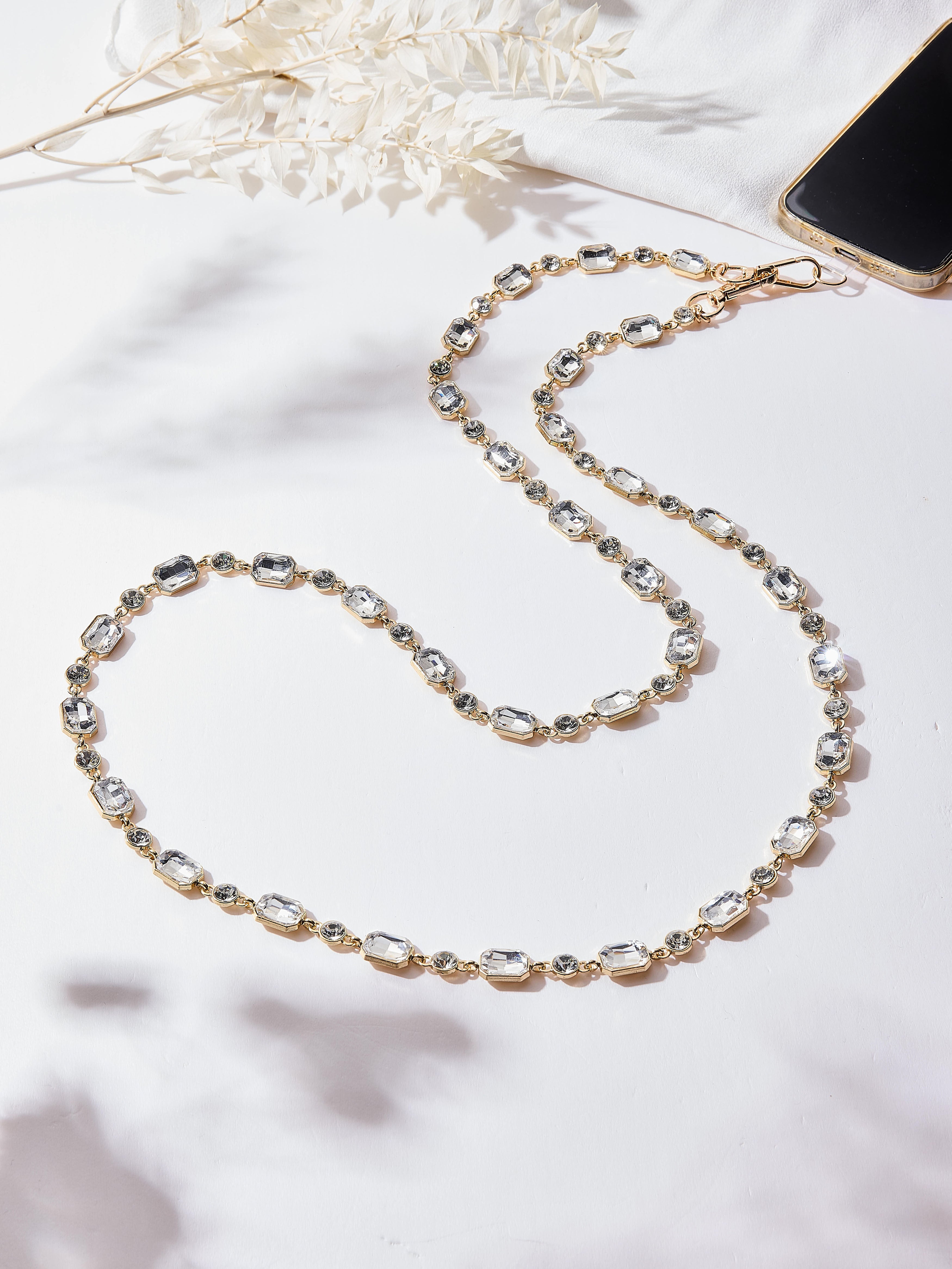 Round Crystal Crossbody Lanyard PC5714
