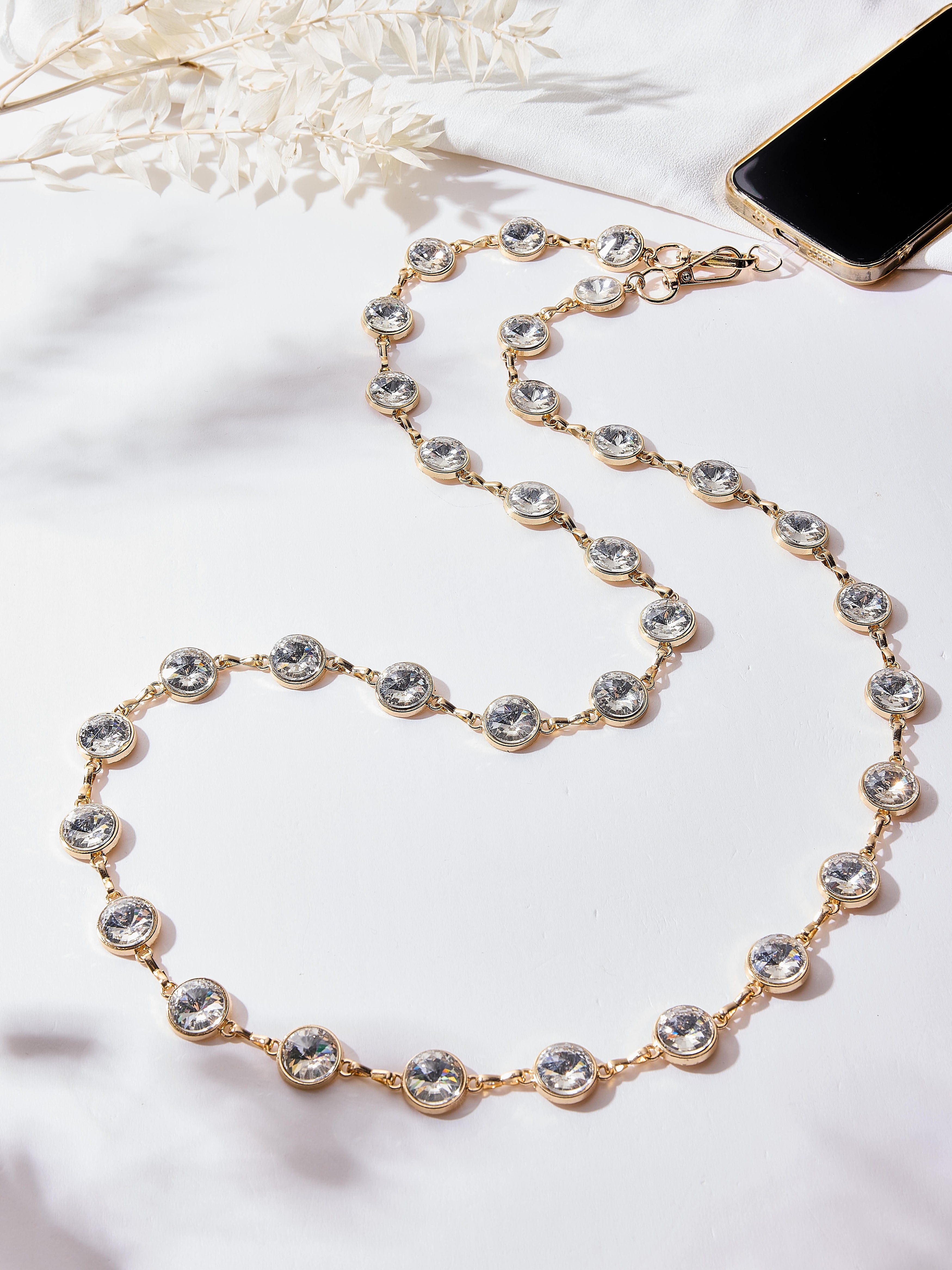 Round Crystal Crossbody Lanyard PC5715