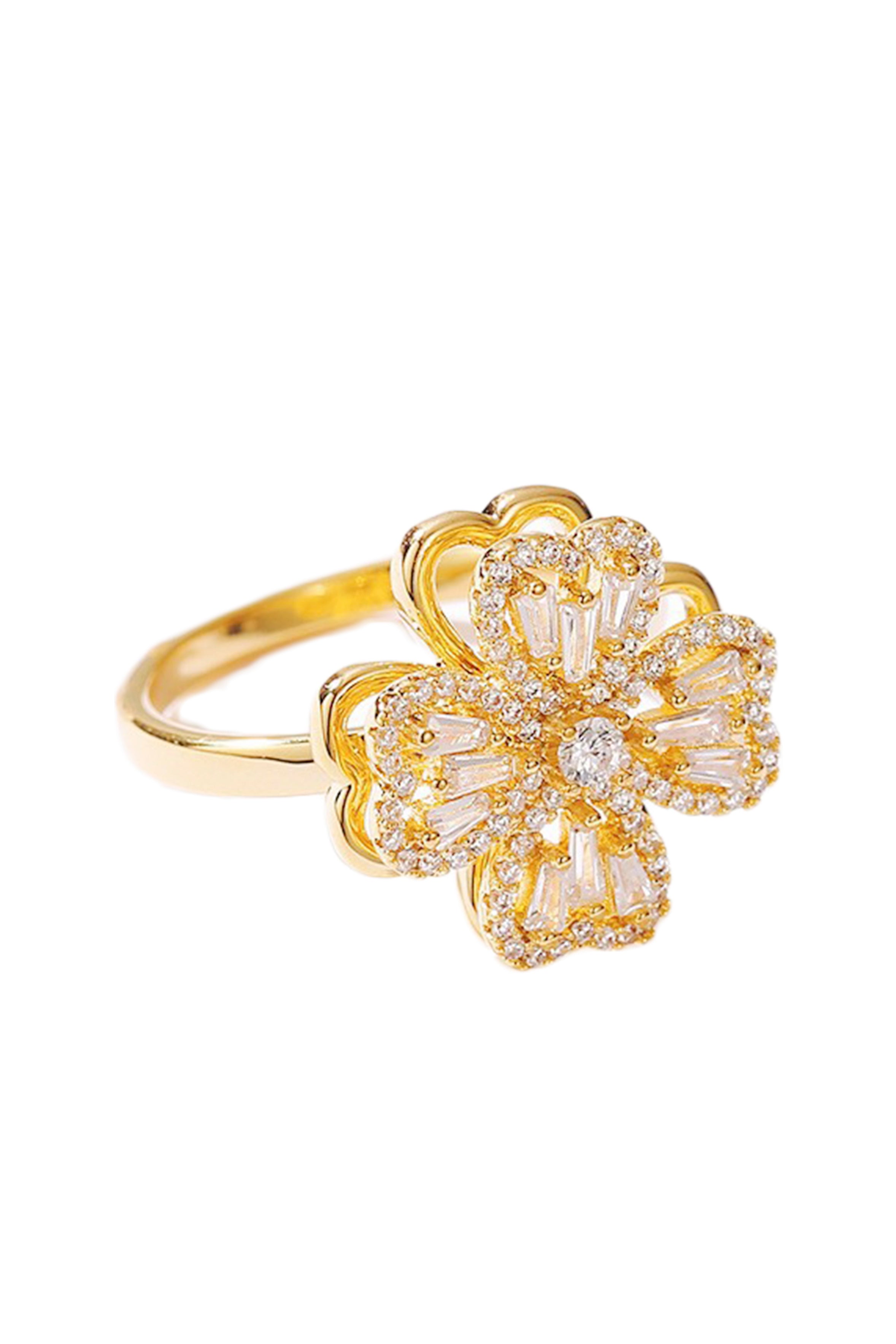 Floral Cubic Zirconia Rings R2333