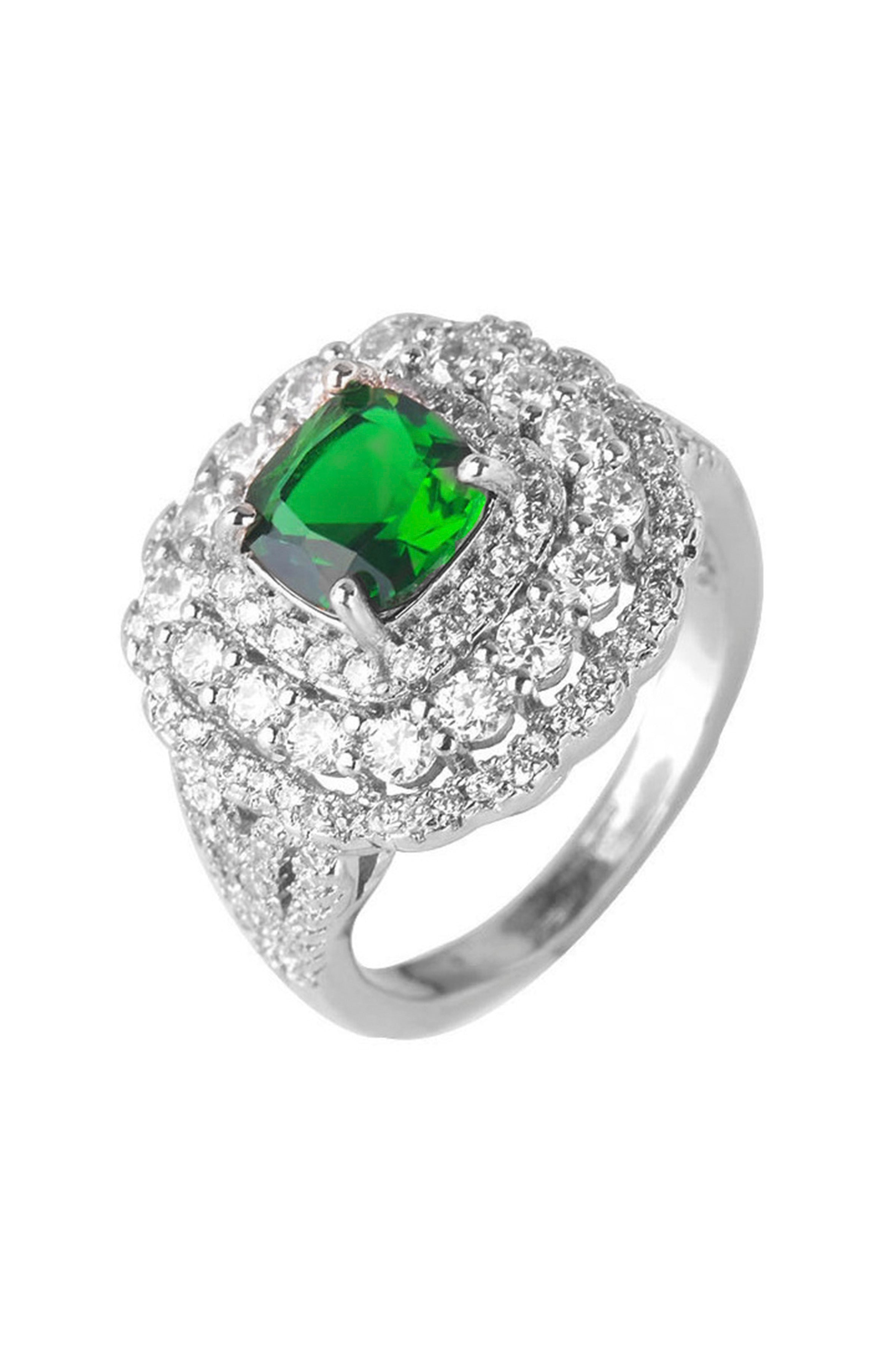 Square Moissanite Alloy Rings R2346