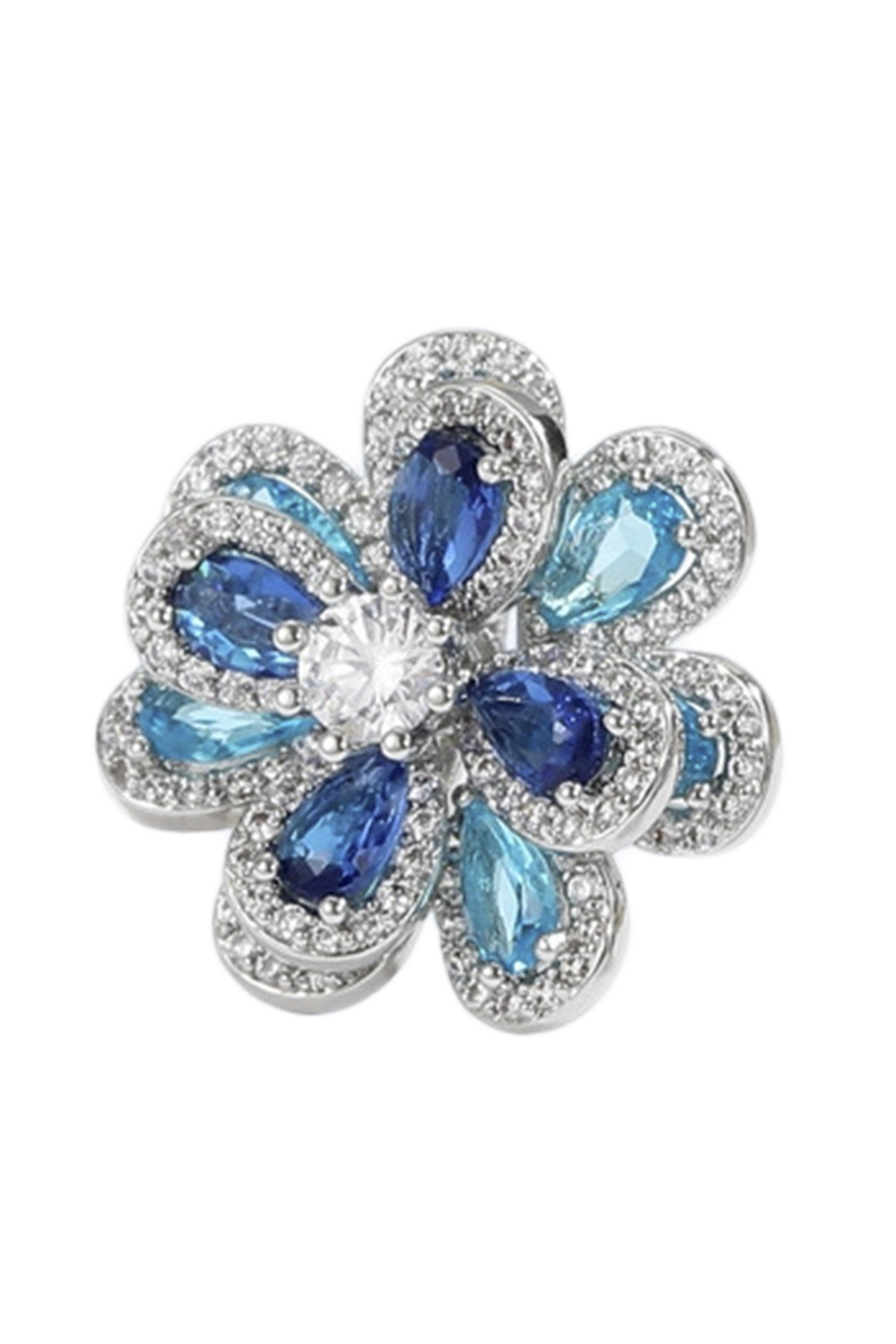 Flower Cubic Zirconia Stud Earrings E7363