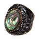 Mother Of Pearl Rhinestone Alloy Rings R2526