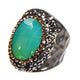 Round Crystal Alloy Rings R2531 - Green Opal