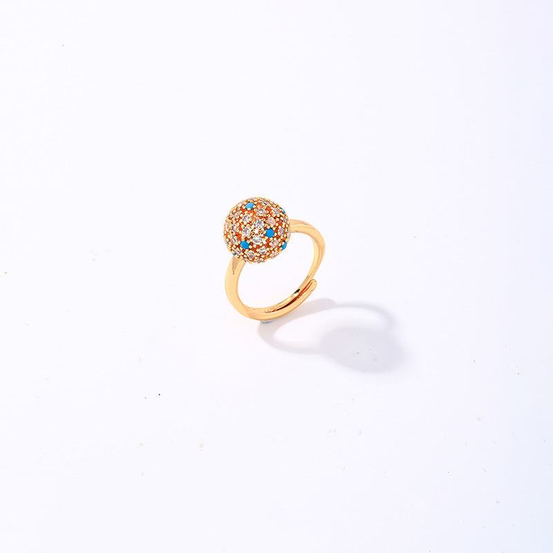 Multicolor Round Rhinestone Ring AR12631 – Ole