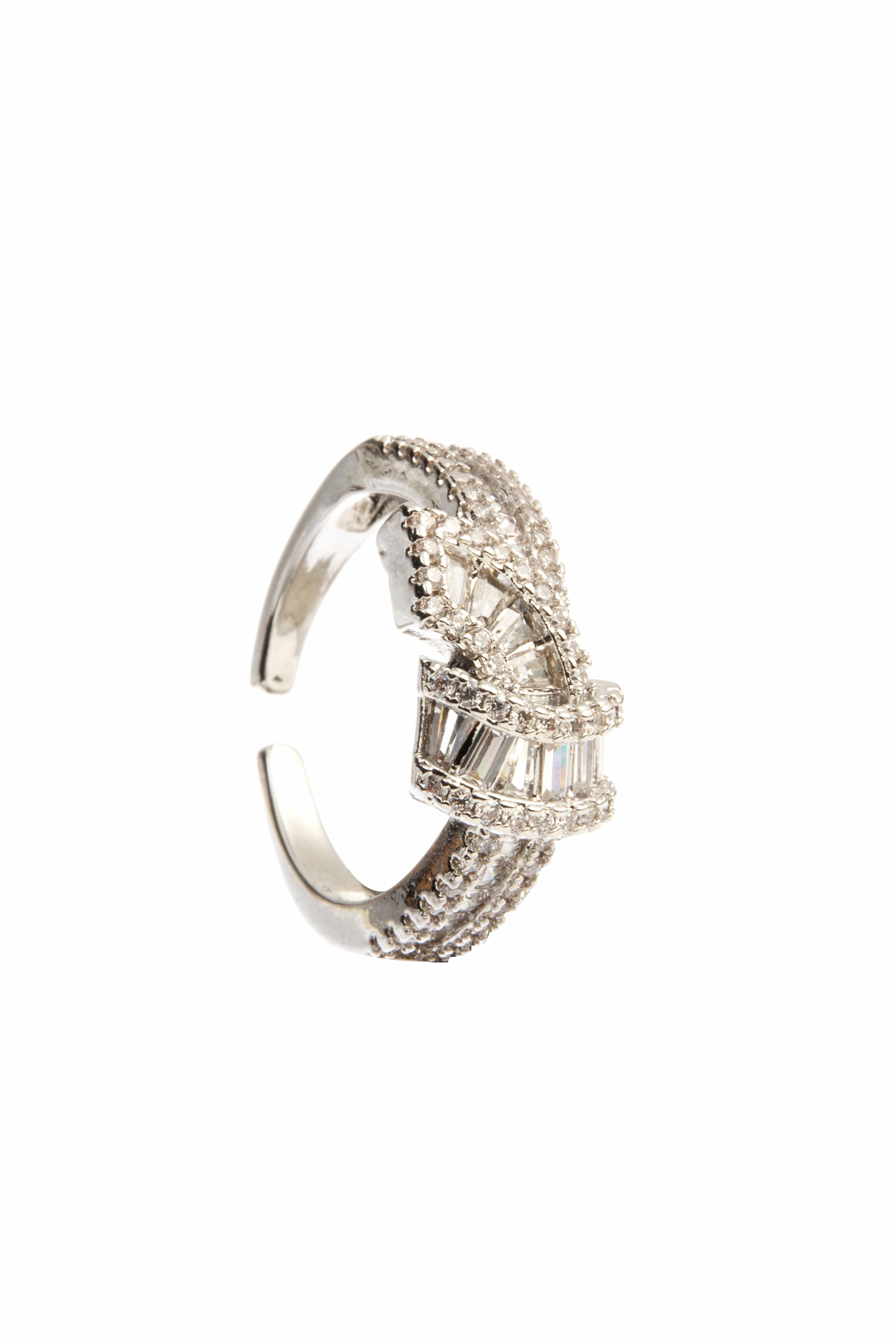 Irregular Shape Cubic Zirconia Ring R2635