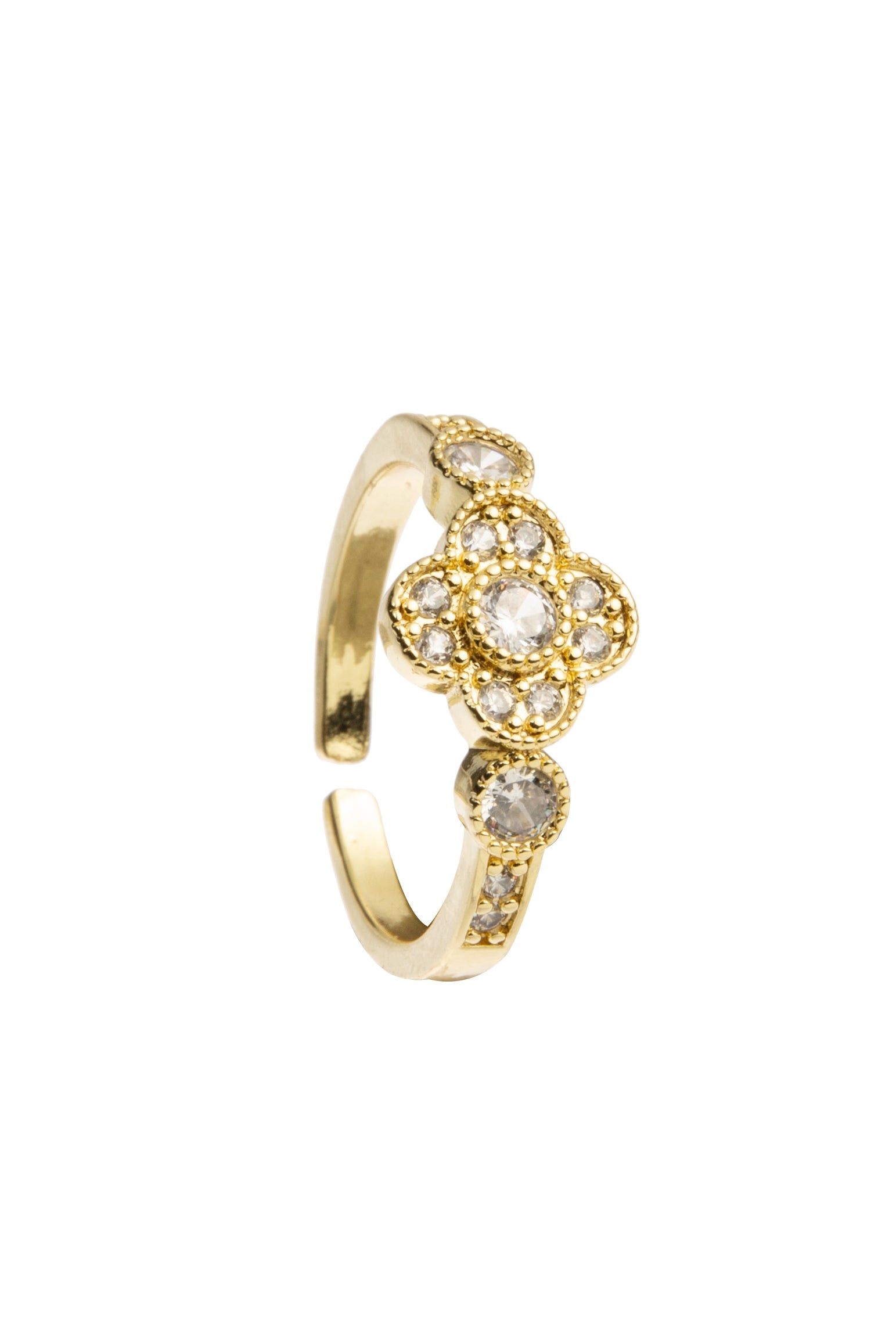 Cruciferous Alloy Cubic Zirconia Ring R2637
