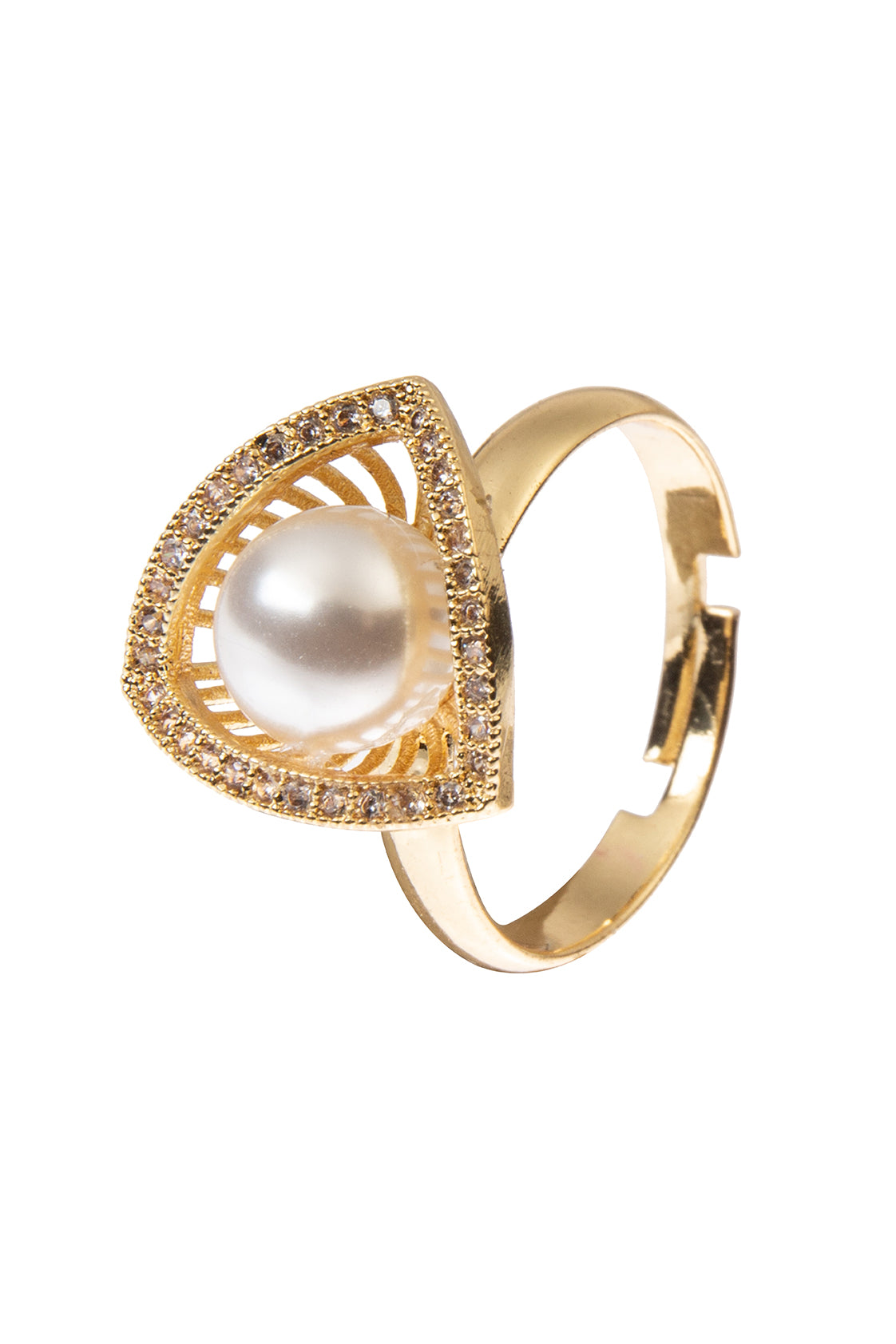 Irregular Shape Cubic Zirconia Ring R2666