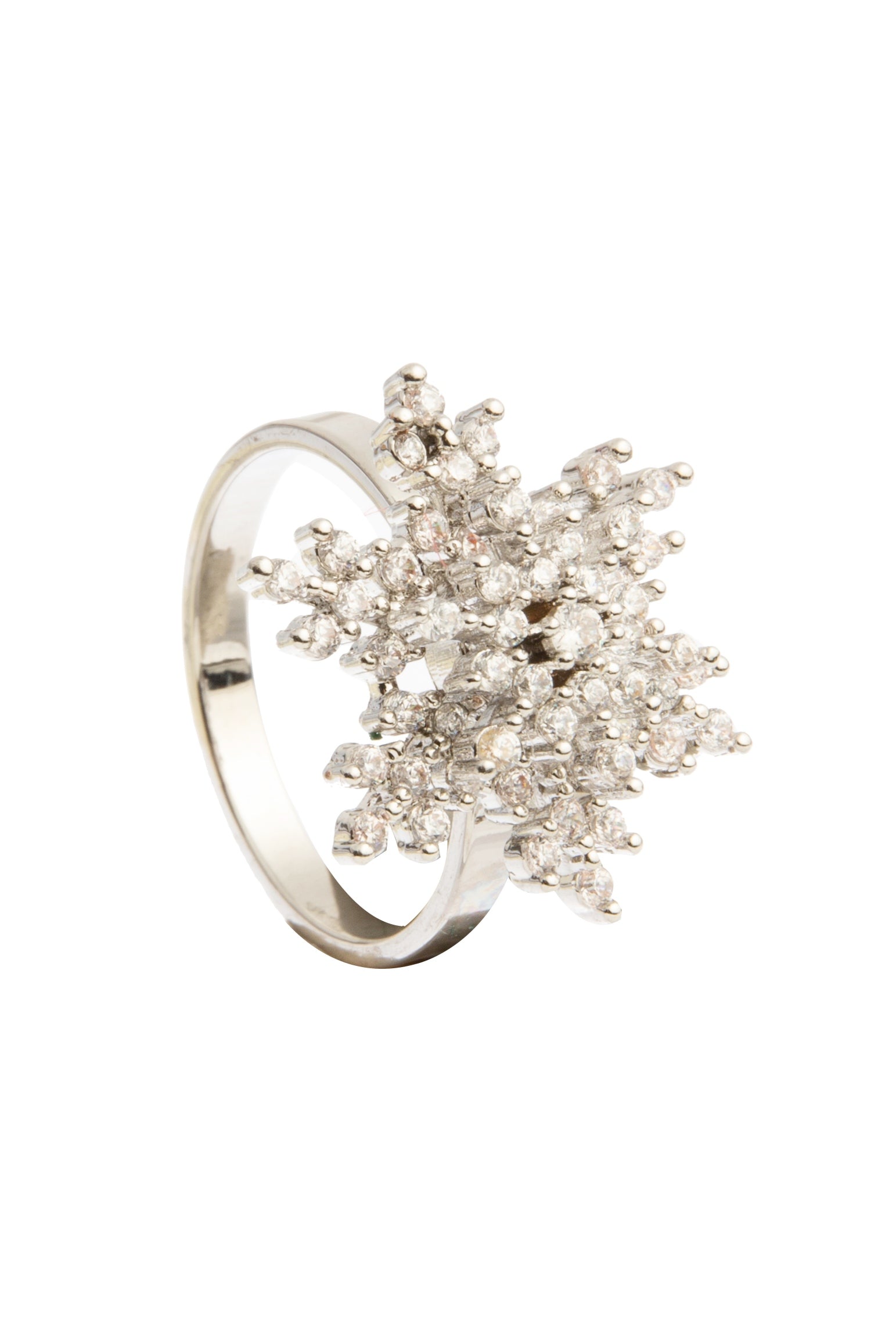 Snowflakes Cubic Zirconia Ring R2672
