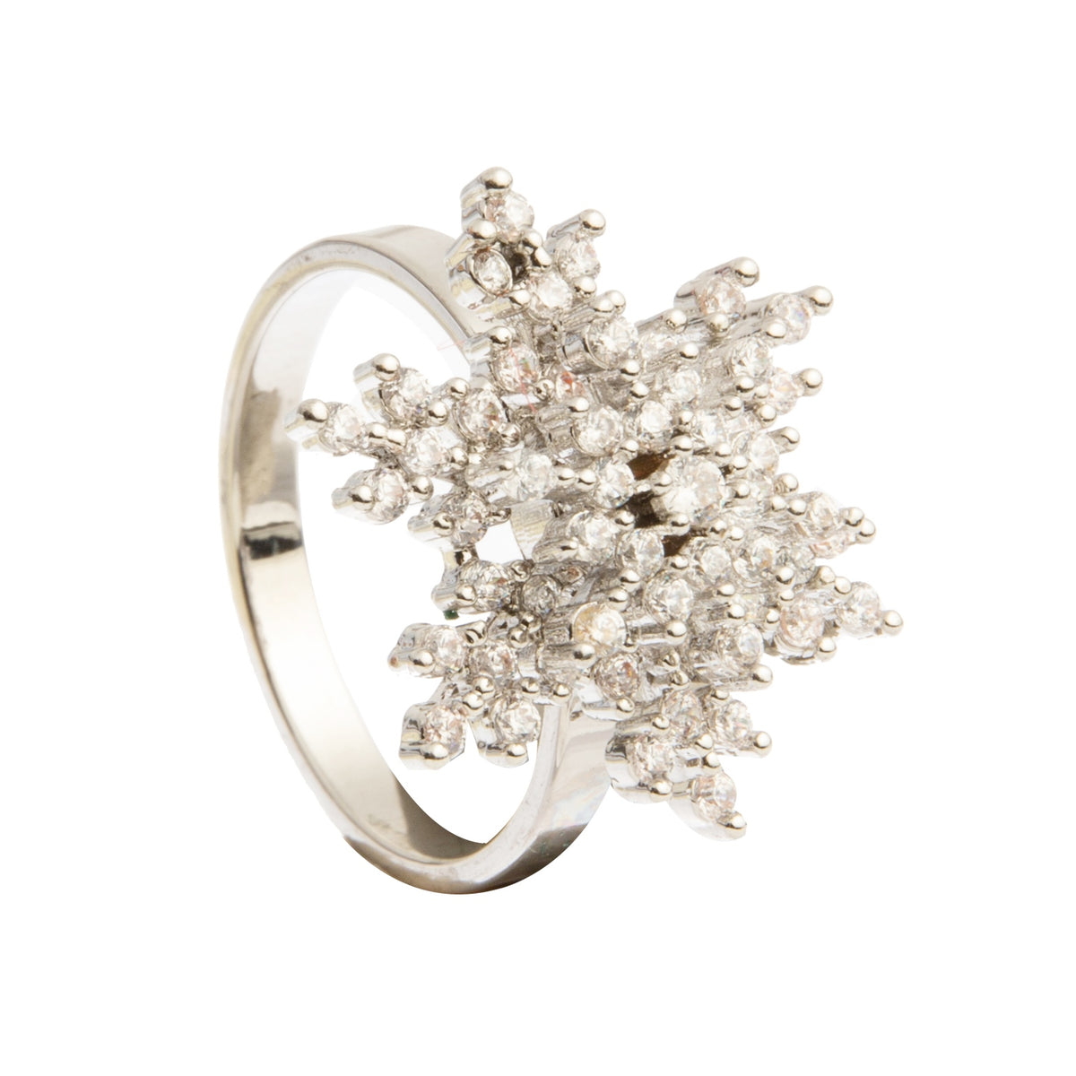 Snowflakes Cubic Zirconia Ring R2672 – Ole