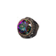 Glass Rhinestone Alloy Rings R2723-Black