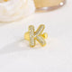 18K Gold Plated Alphabet Cubic Zirconia Ring R2744