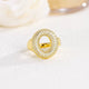 18K Gold Plated Alphabet Cubic Zirconia Ring R2744