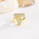 18K Gold Plated Alphabet Cubic Zirconia Ring R2744