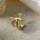 18K Gold Plated Irregular Starfish Ring R2758