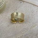 18K Gold Plated Wide Face Copper Ring R2760