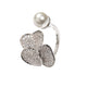18K Gold Plated Flowers Cubic Zirconia Ring R2769