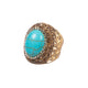 Turquoise Rhinestone Alloy Rings R2785