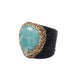Amazon Stone Rhinestone Leather Rings R2794