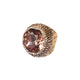 Round Crystal Alloy Rings R2818 - Gold