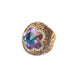 Flower Crystal Alloy Ring R2826