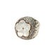 Shell Rhinestones Alloy Ring R2851 - Sliver