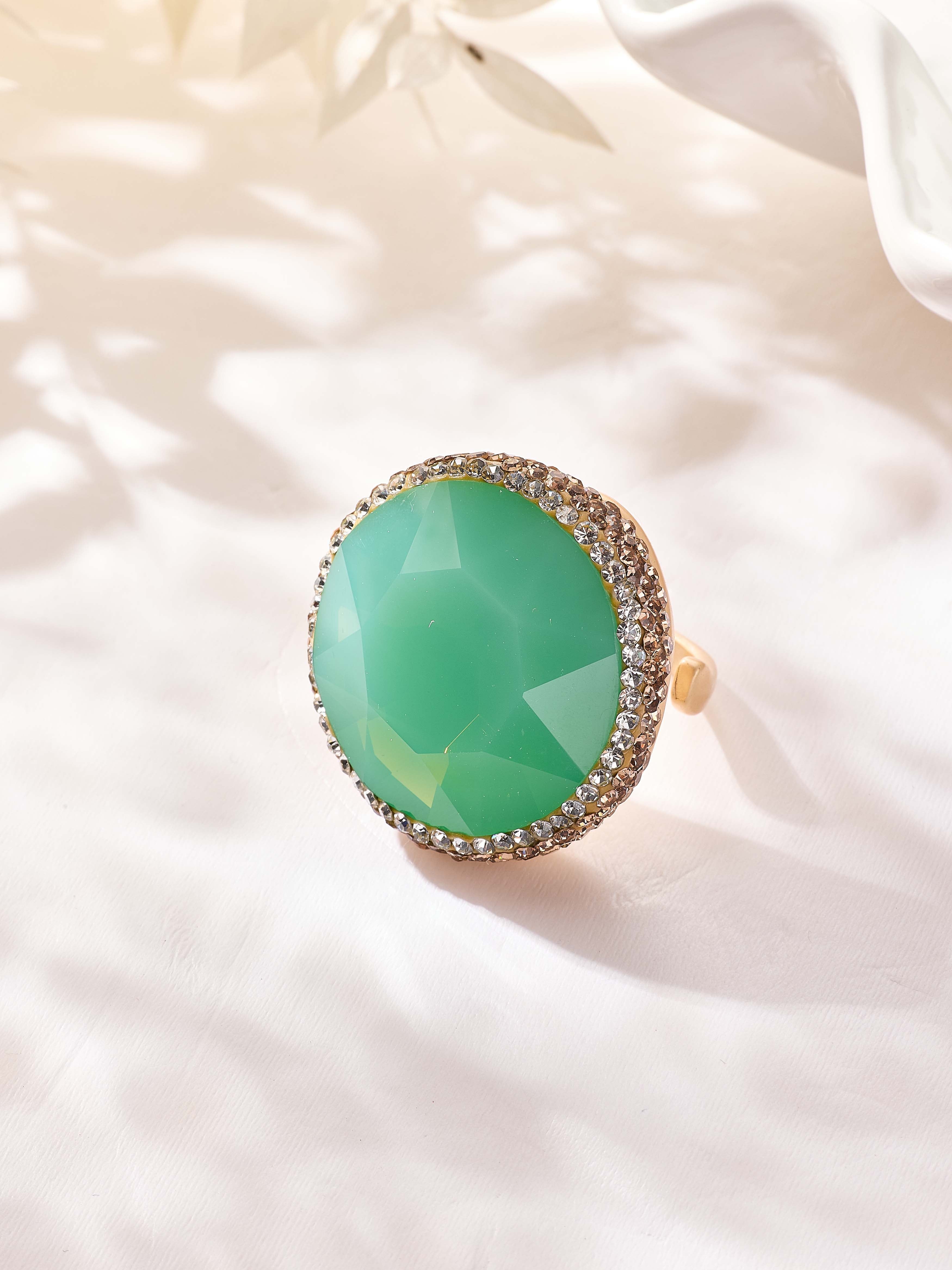 Crystal Pavé Cocktail Ring R2909