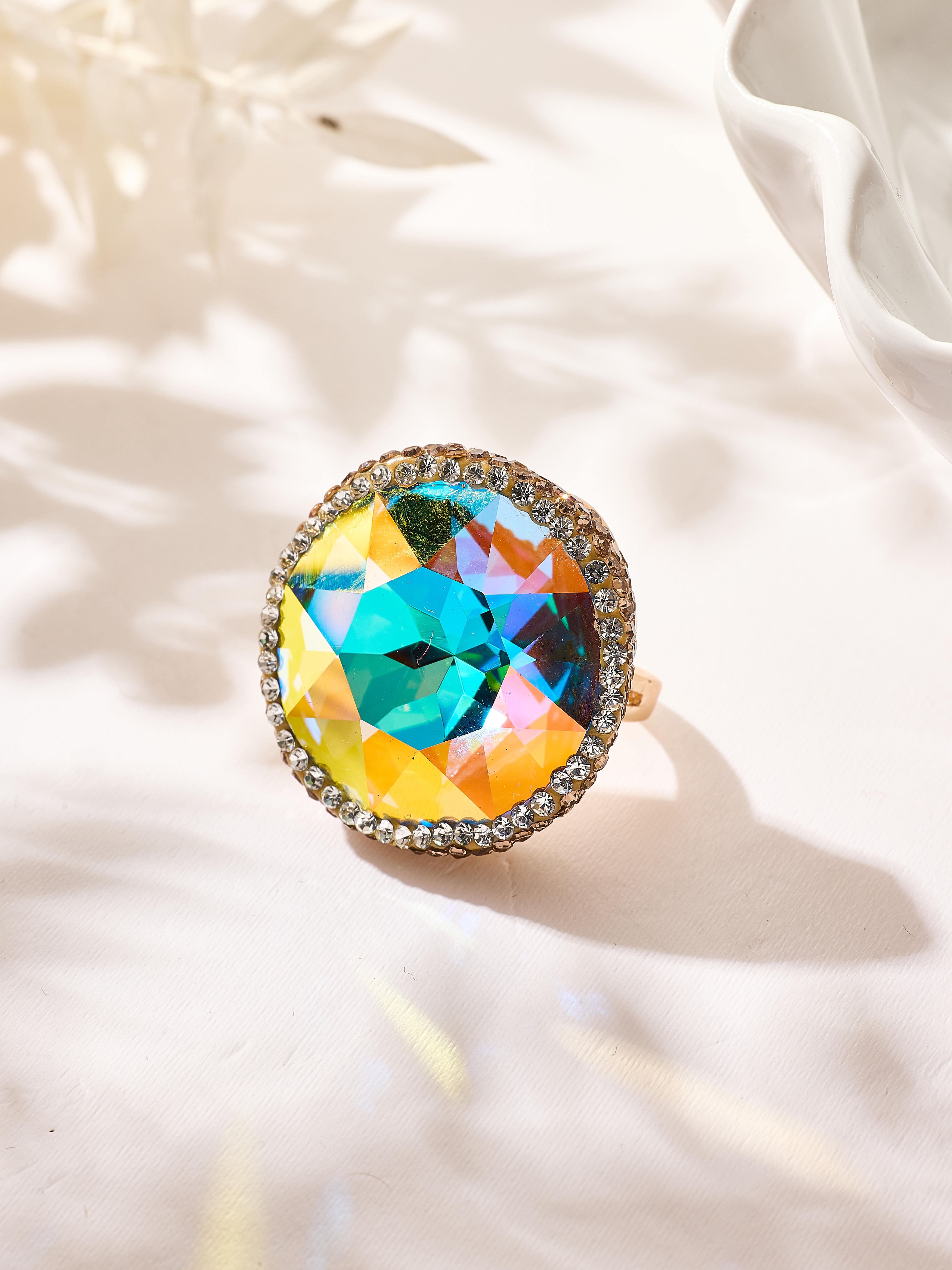 Crystal Pavé Cocktail Ring R2909