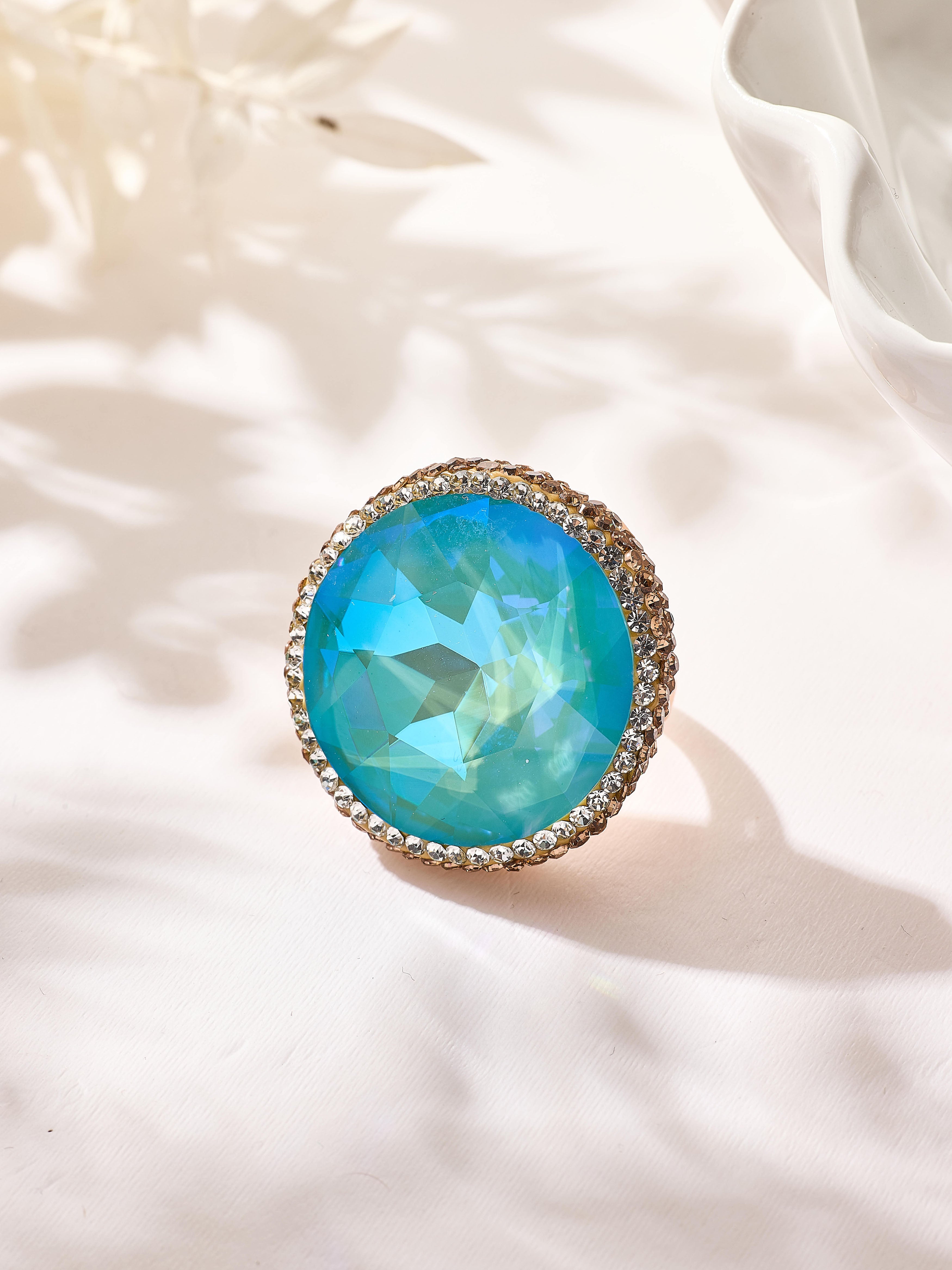 Crystal Pavé Cocktail Ring R2909