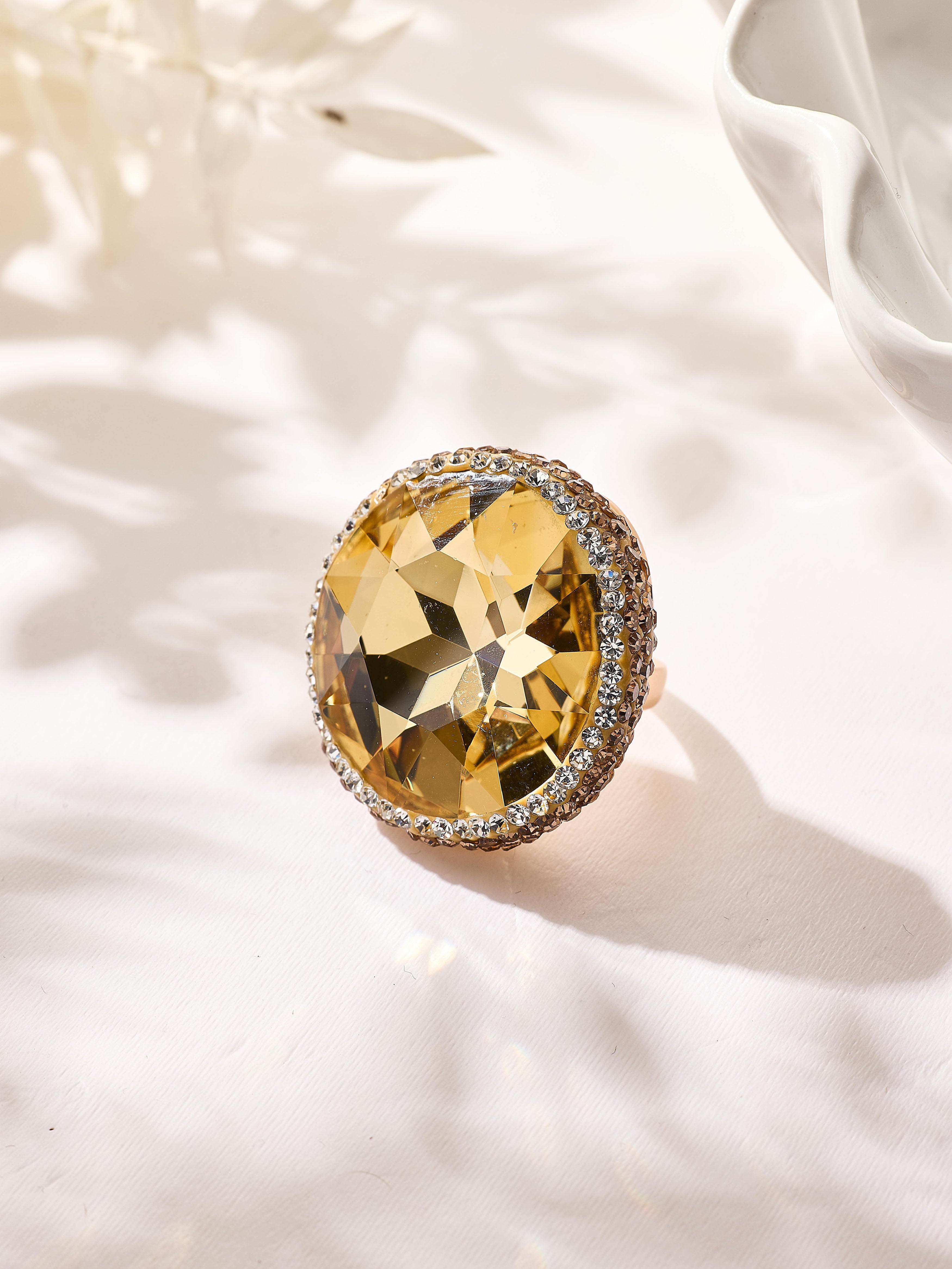 Crystal Pavé Cocktail Ring R2909