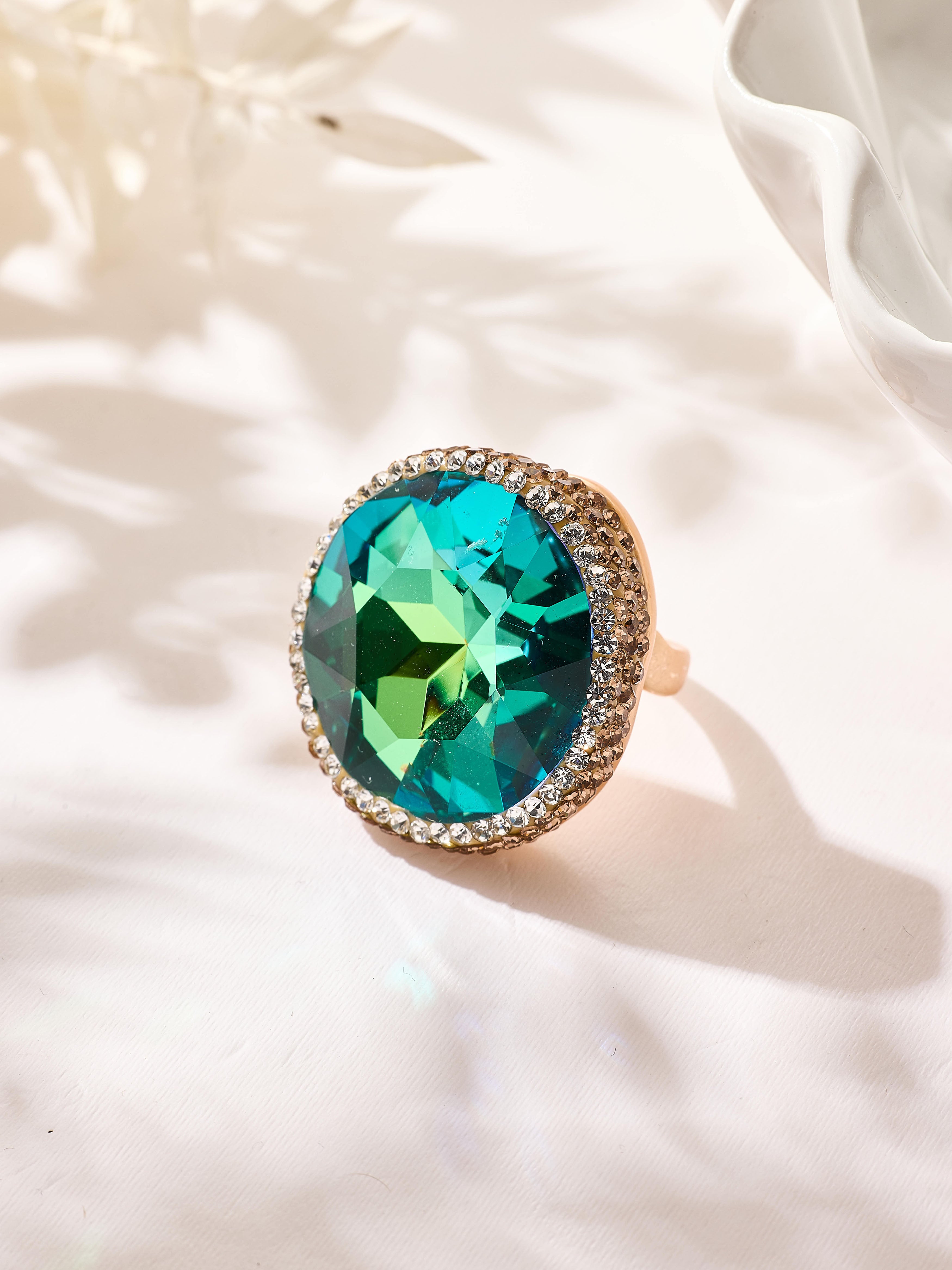 Crystal Pavé Cocktail Ring R2909