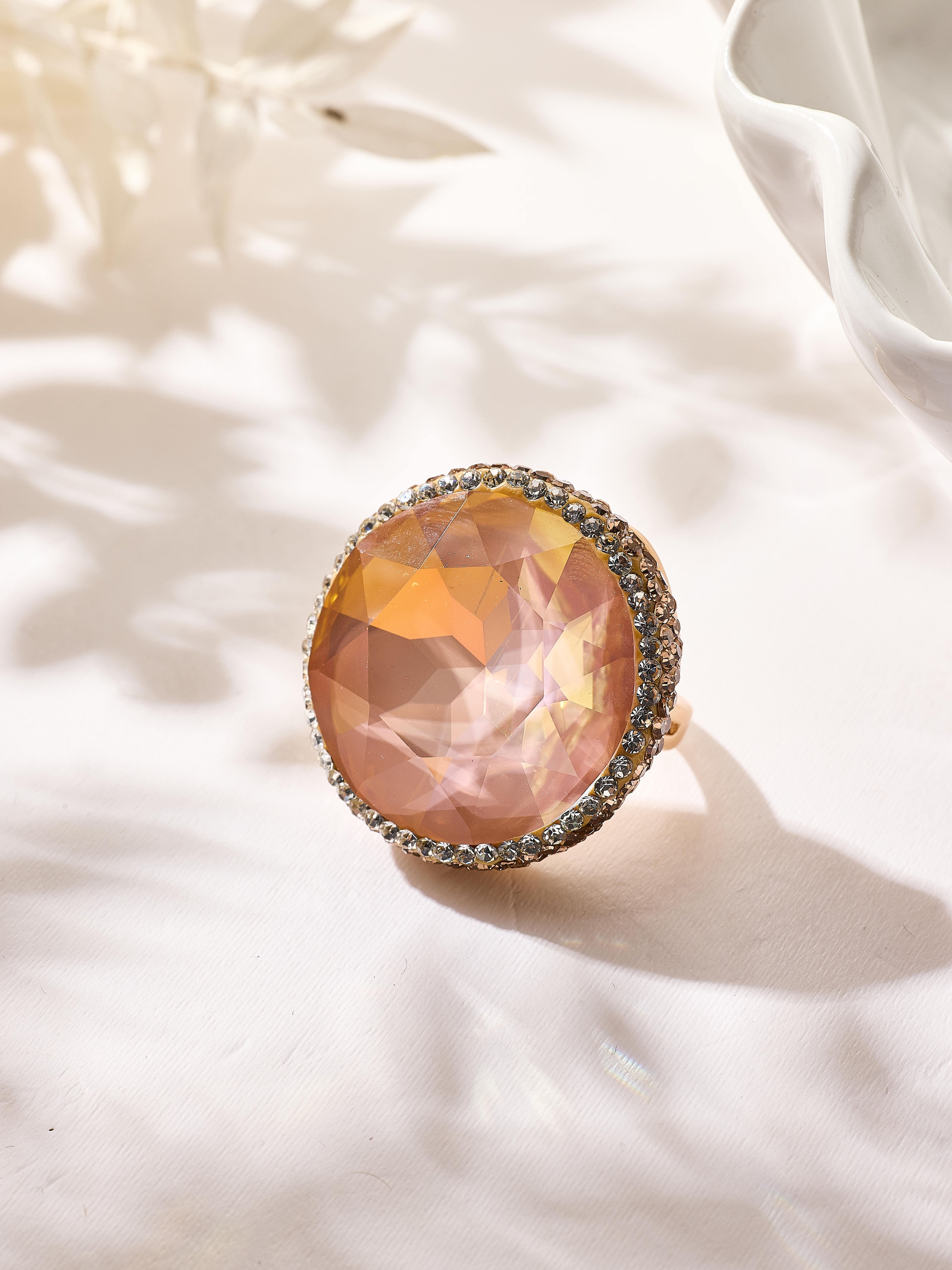 Crystal Pavé Cocktail Ring R2909