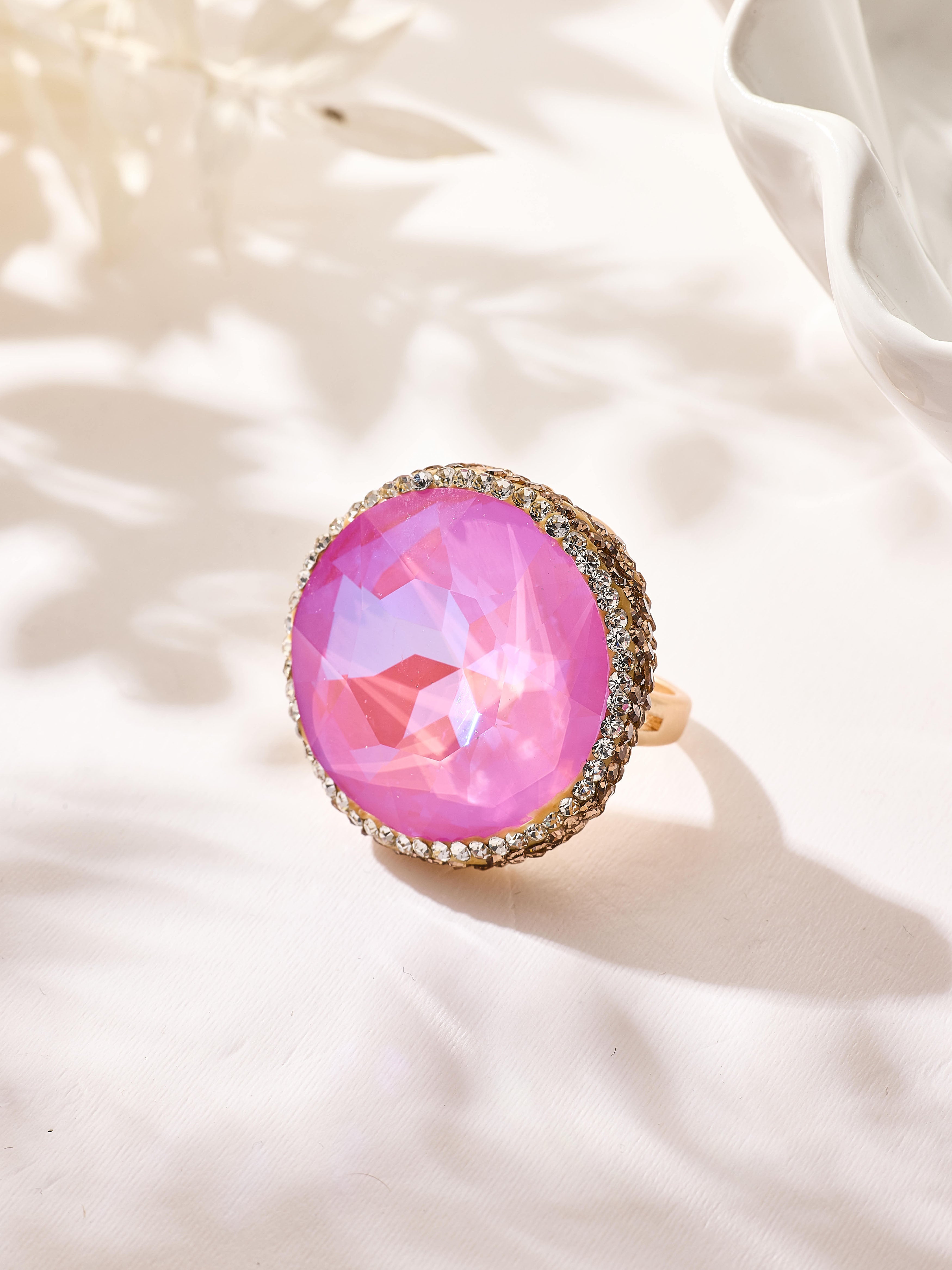 Crystal Pavé Cocktail Ring R2909