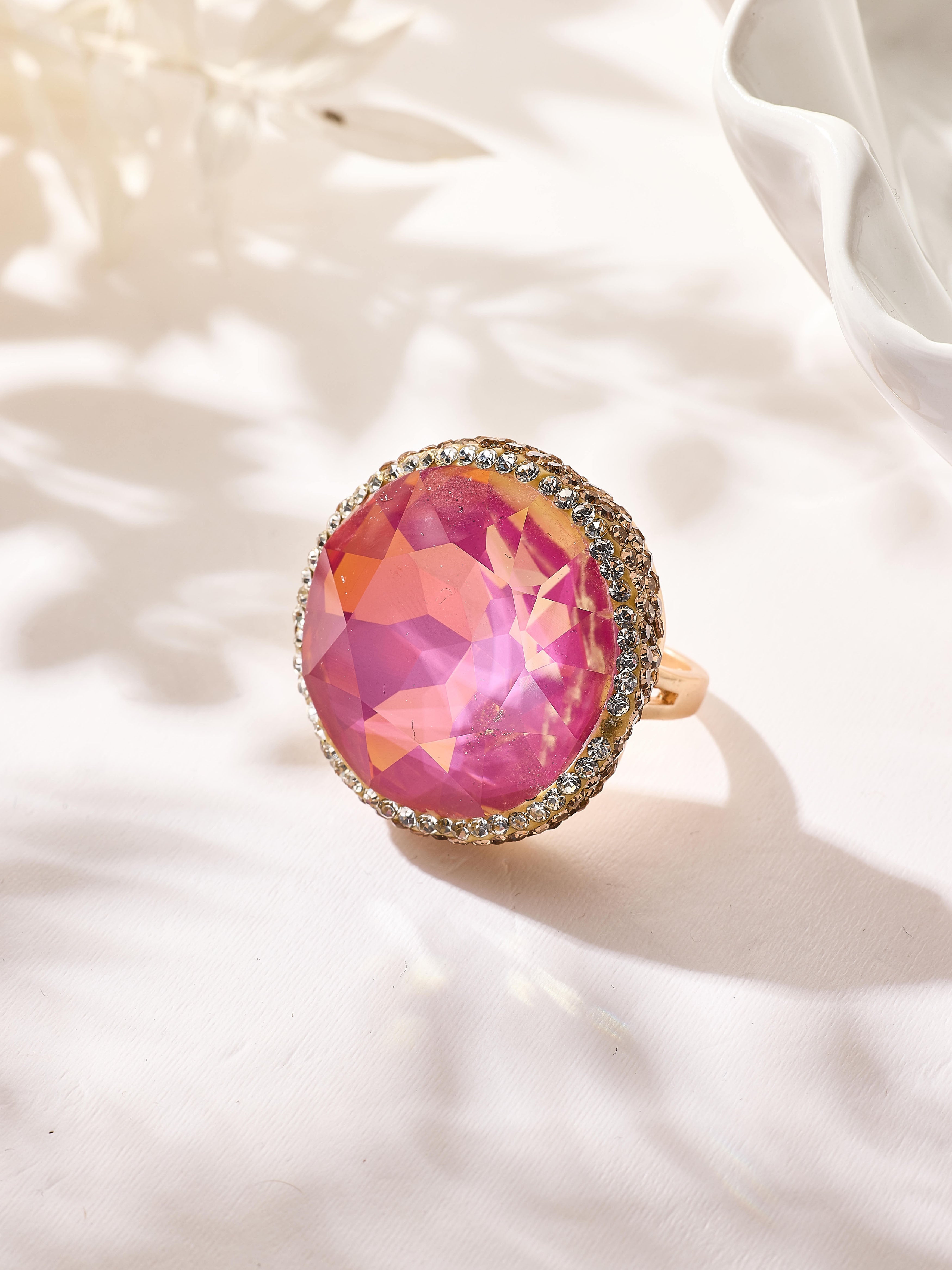 Crystal Pavé Cocktail Ring R2909