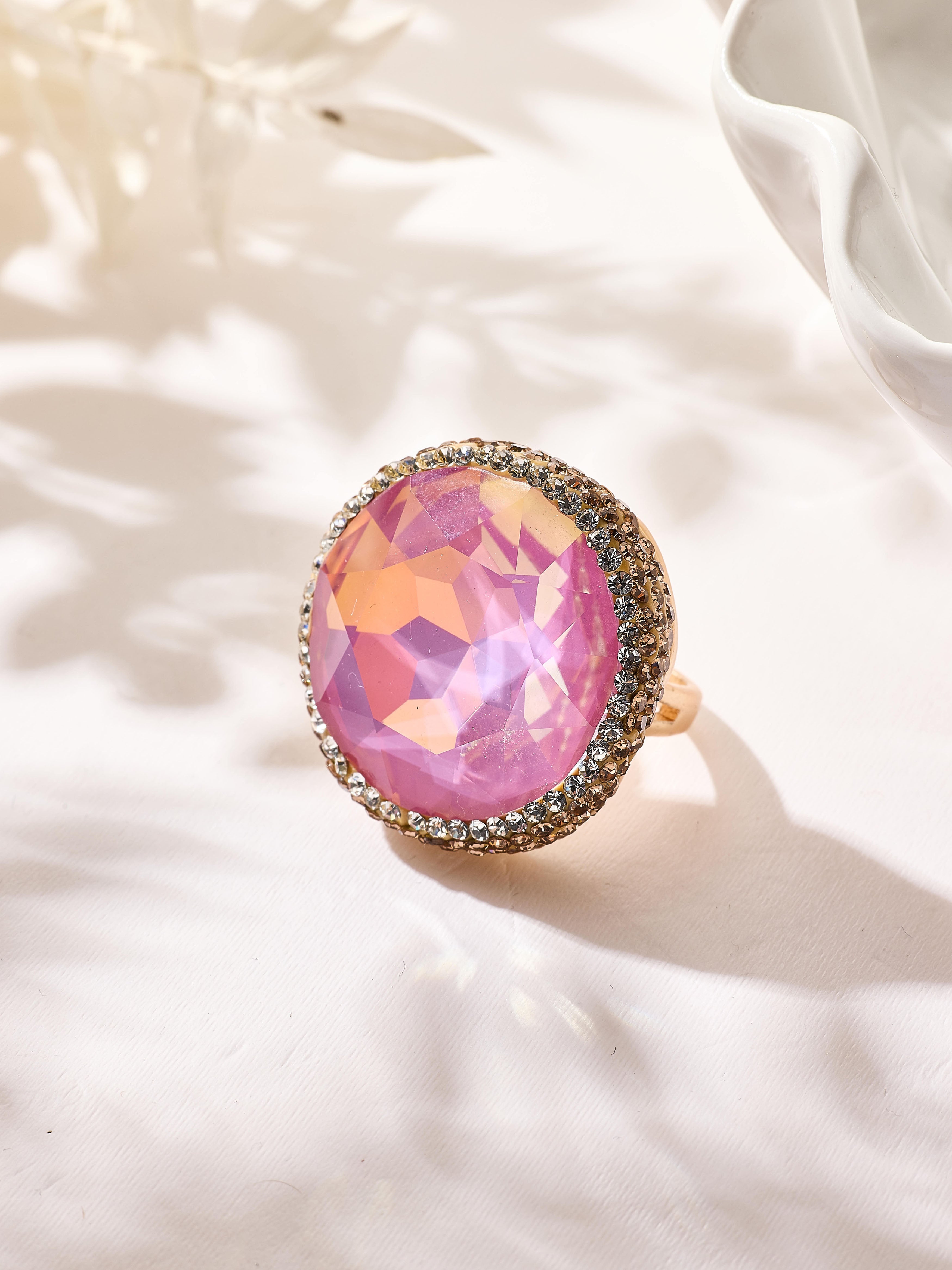 Crystal Pavé Cocktail Ring R2909