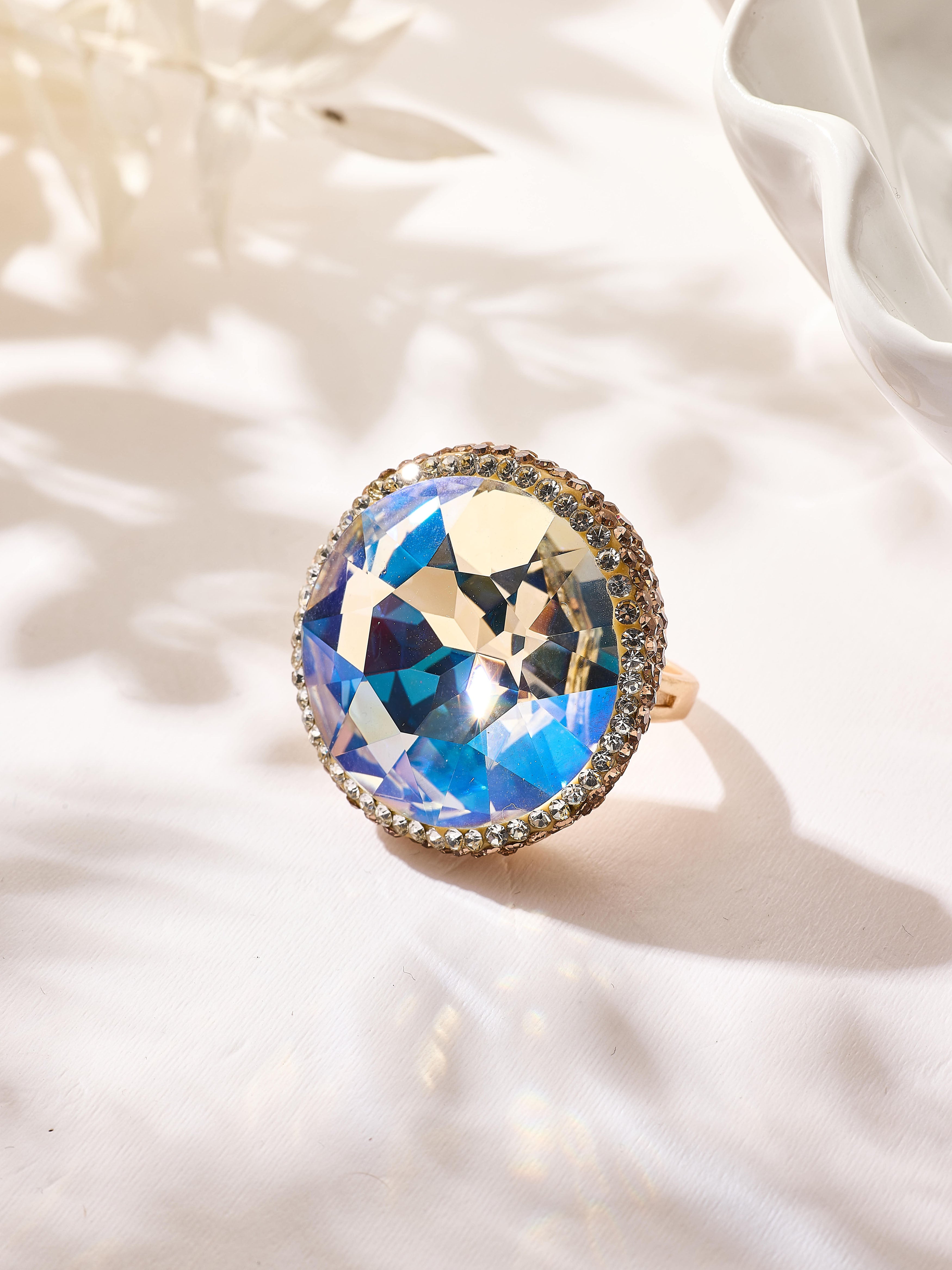 Crystal Pavé Cocktail Ring R2909
